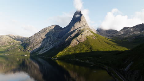 Prominent-Mountain-Of-Stetind-During-Autumn-In-Nordland-County,-Norway