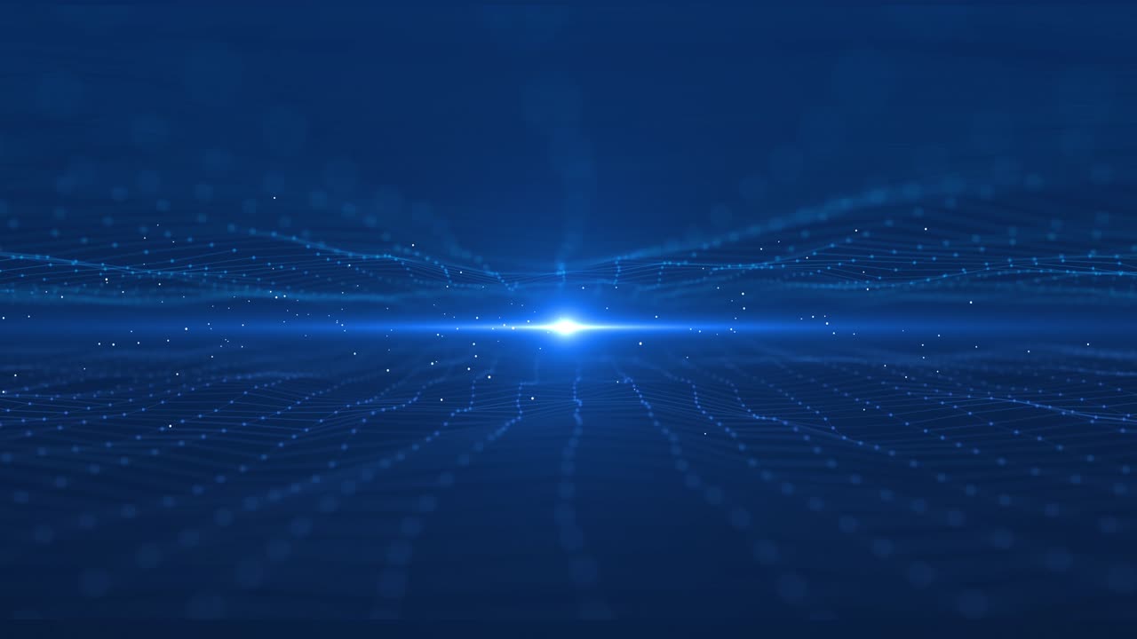 Geometric cyber wave landscape big cyberspace data flow visualization data technology digital