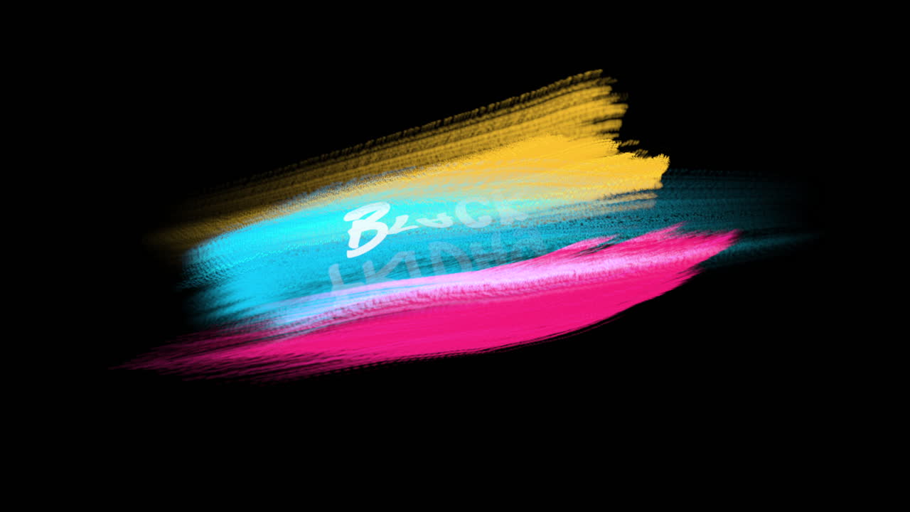 레인보우 아트 브러시가 있는 블랙 프라이데이