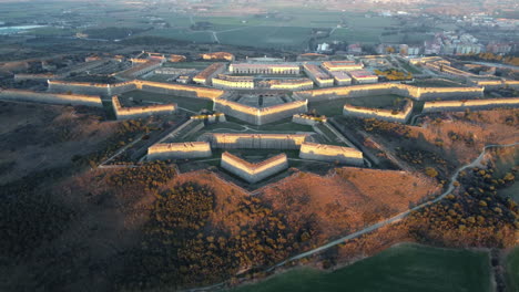 aerial view of a star fort