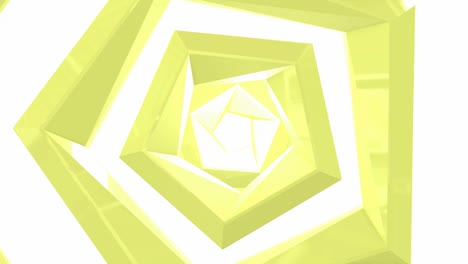 abstract pastel yellow glass hexagon animation. seamless loop footage.