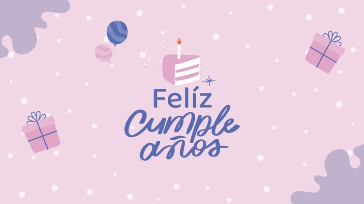 gráfico en movimiento de diseño plano minimalista posts de cumpleaños en instagram