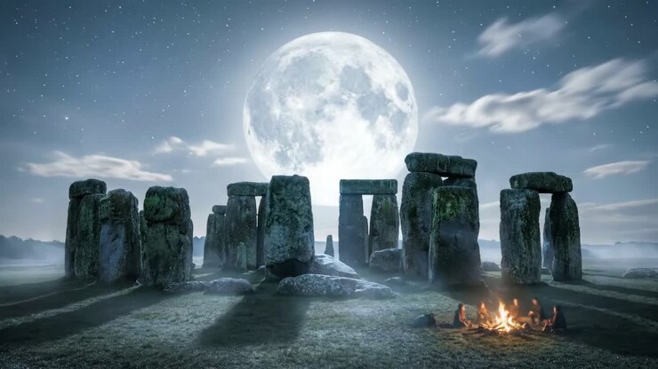 Stonehenge under the Moonlight