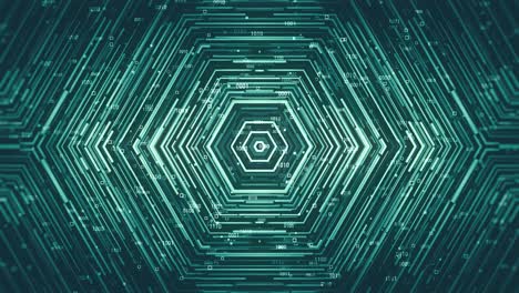fondo de datos digitales hexagonales