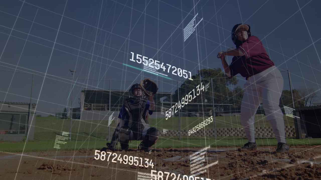 다양한 야구 선수들에 대한 데이터 처리 애니메이션