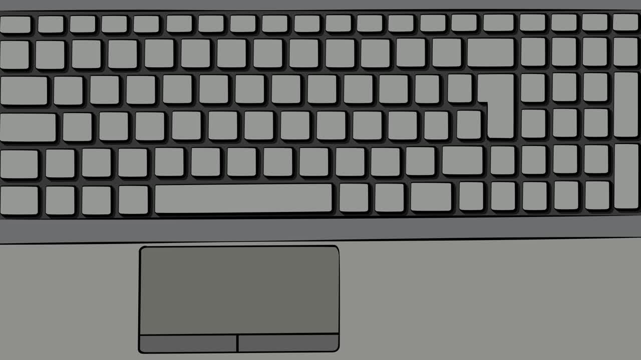 tienda de palabras en el teclado de la computadora. teclado con teclas de colores en la computadora portátil.