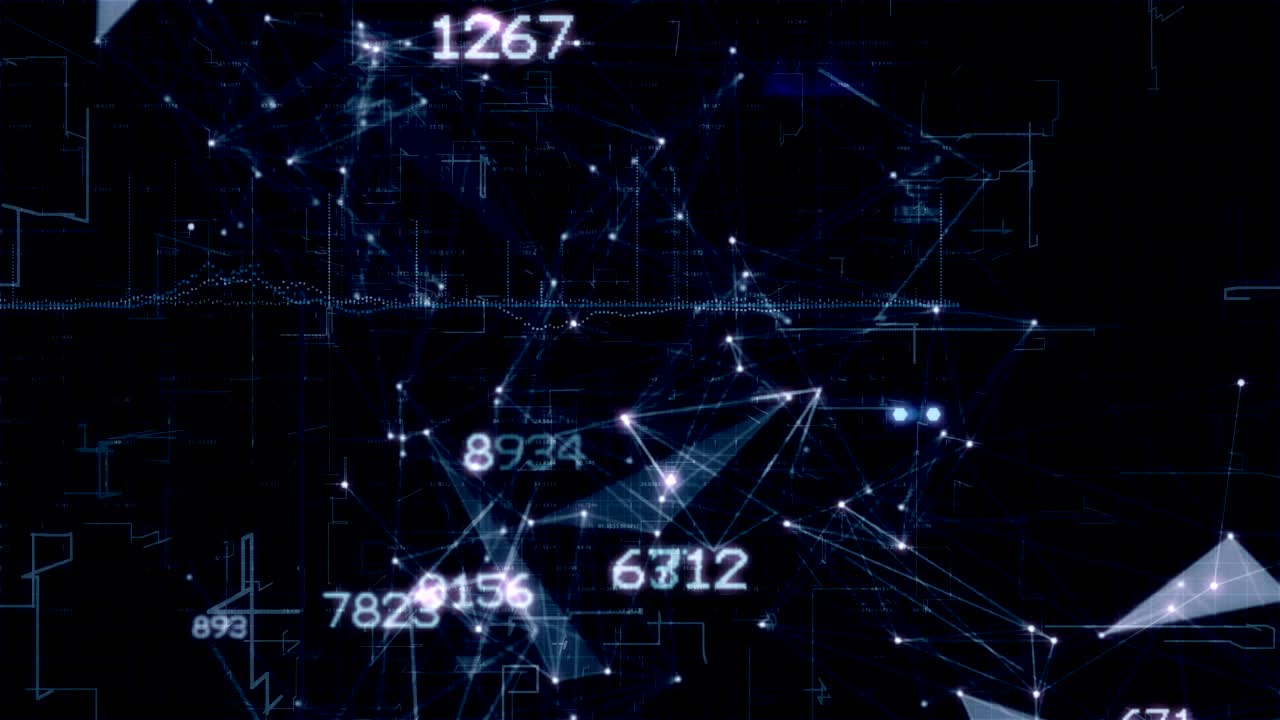 Network / math / numbers / code seamless looping animation.