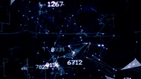 network / math / numbers / code seamless looping animation.