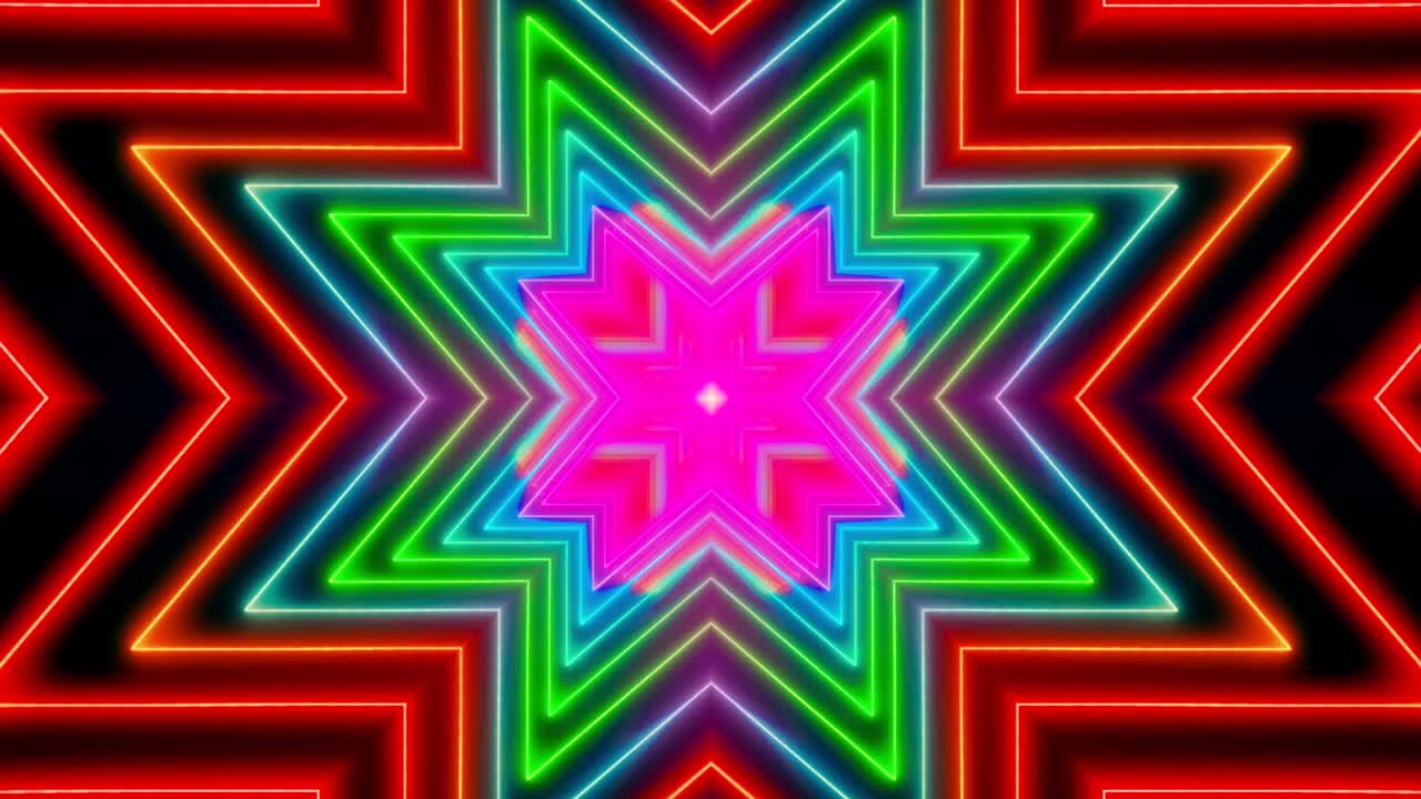 십자가 모양의 네온 루핑 배경