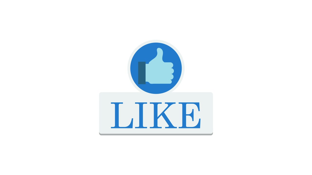 Animated Social Media Like Button with Thumbs Up Icon