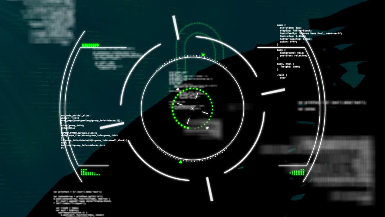 Animation of scope scanning, connections and data processing