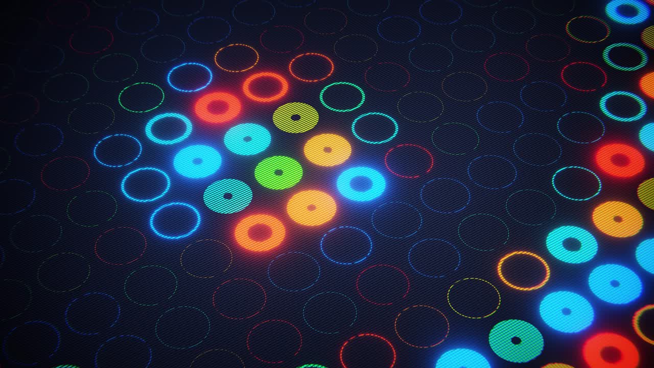 Motivo Digitale Astratto di Cerchi Colorati Pulsanti