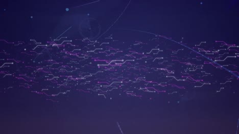 animation of networks of connections on blue background