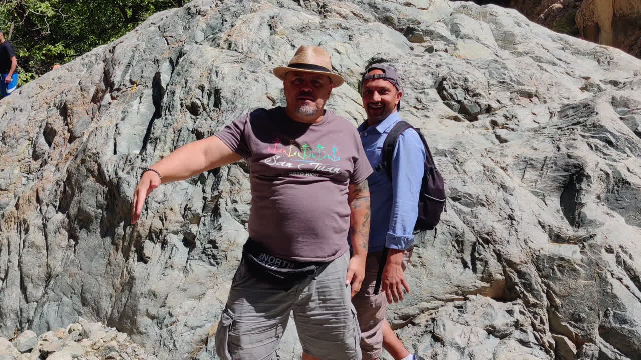 Tourists Exploring the Picturesque Valley of Ourika Near Marrakech, Morocco - Handheld Shot