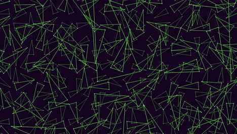 complex and intricate green line and triangle pattern on black background