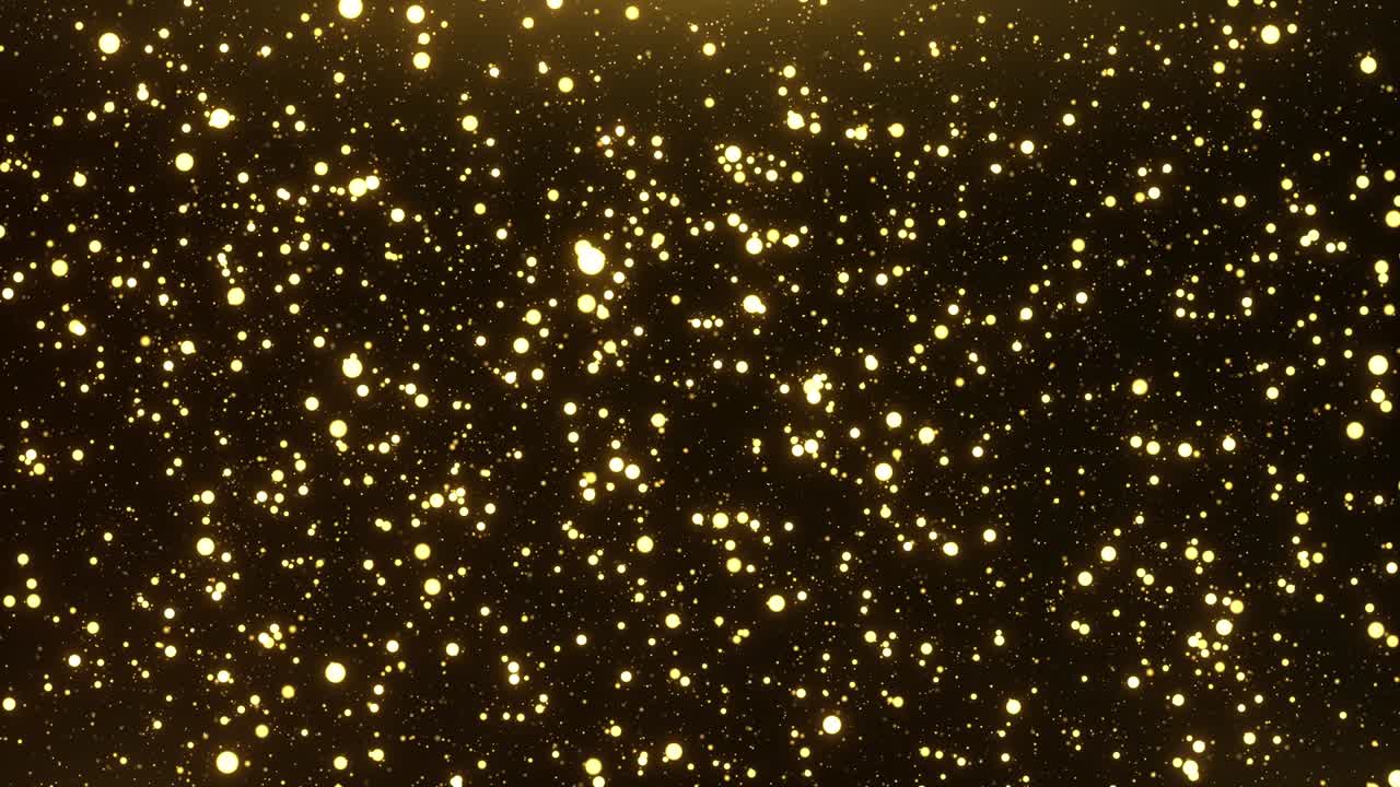 4K 3D seamless loop animation Abstract festive motion background shining gold bokeh.