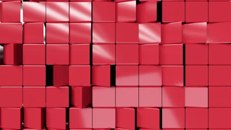 red geometric cubes background