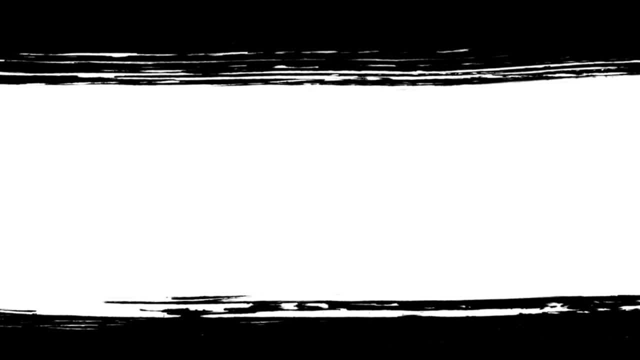 Animated Black and White Ink Brush Stroke Wipe Transition