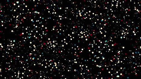 colorful dots on black background