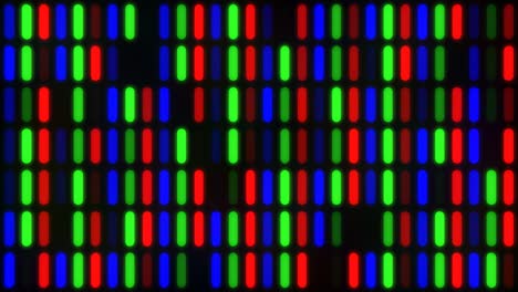 abstract lcd computer monitor screen closeup of rgb led pixels - 4k seamless loop motion background animation