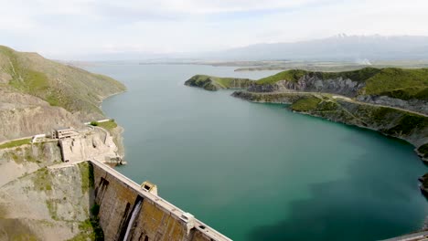 aerial view of hydroelectric power station