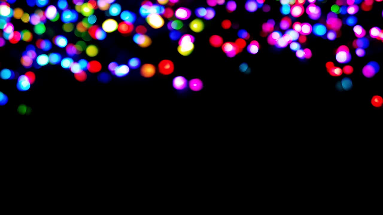 rgb cambiando el color de las luces de navidad bokeh tercera pantalla superior compuesta.