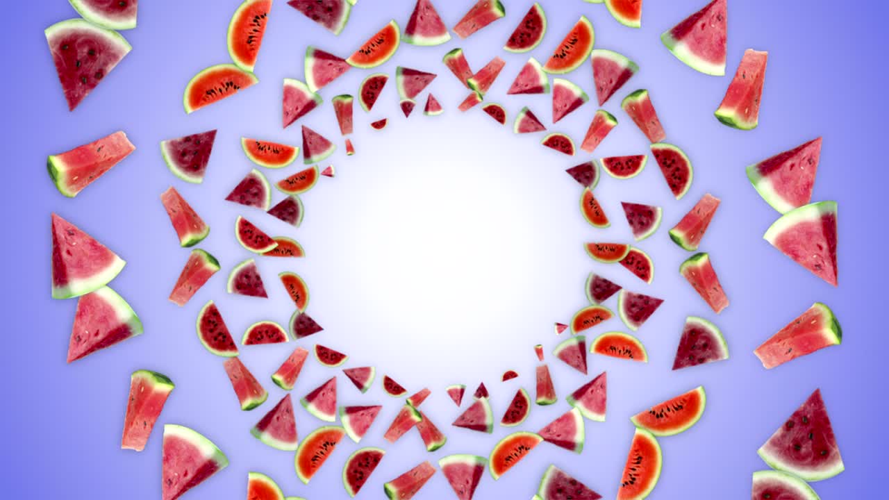 fondo de sandías anilladas, bucle, con canal alfa