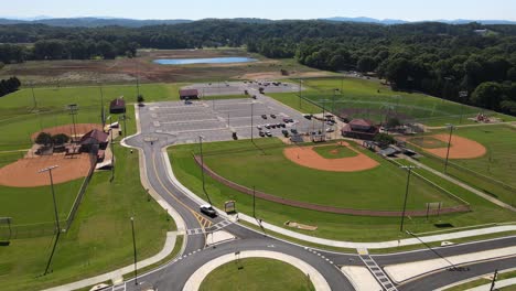 empty park and baseball field