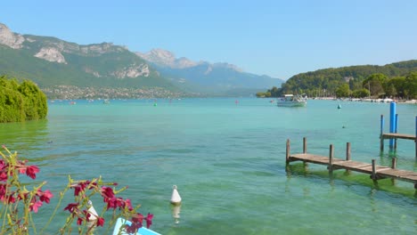 beautiful lake annecy in the french alps