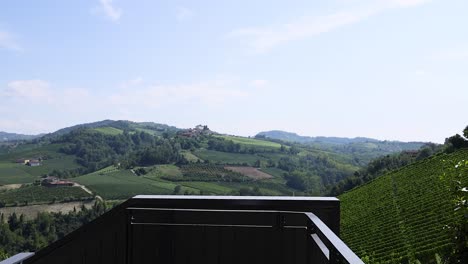 panoramic view of hills and vineyards