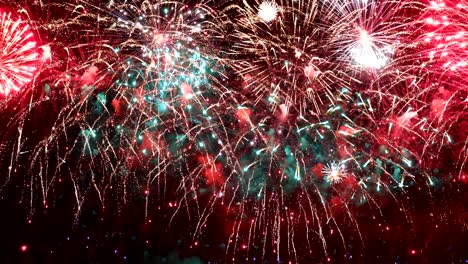 colorful fireworks exploding in the night sky. celebrations and events in bright colors.