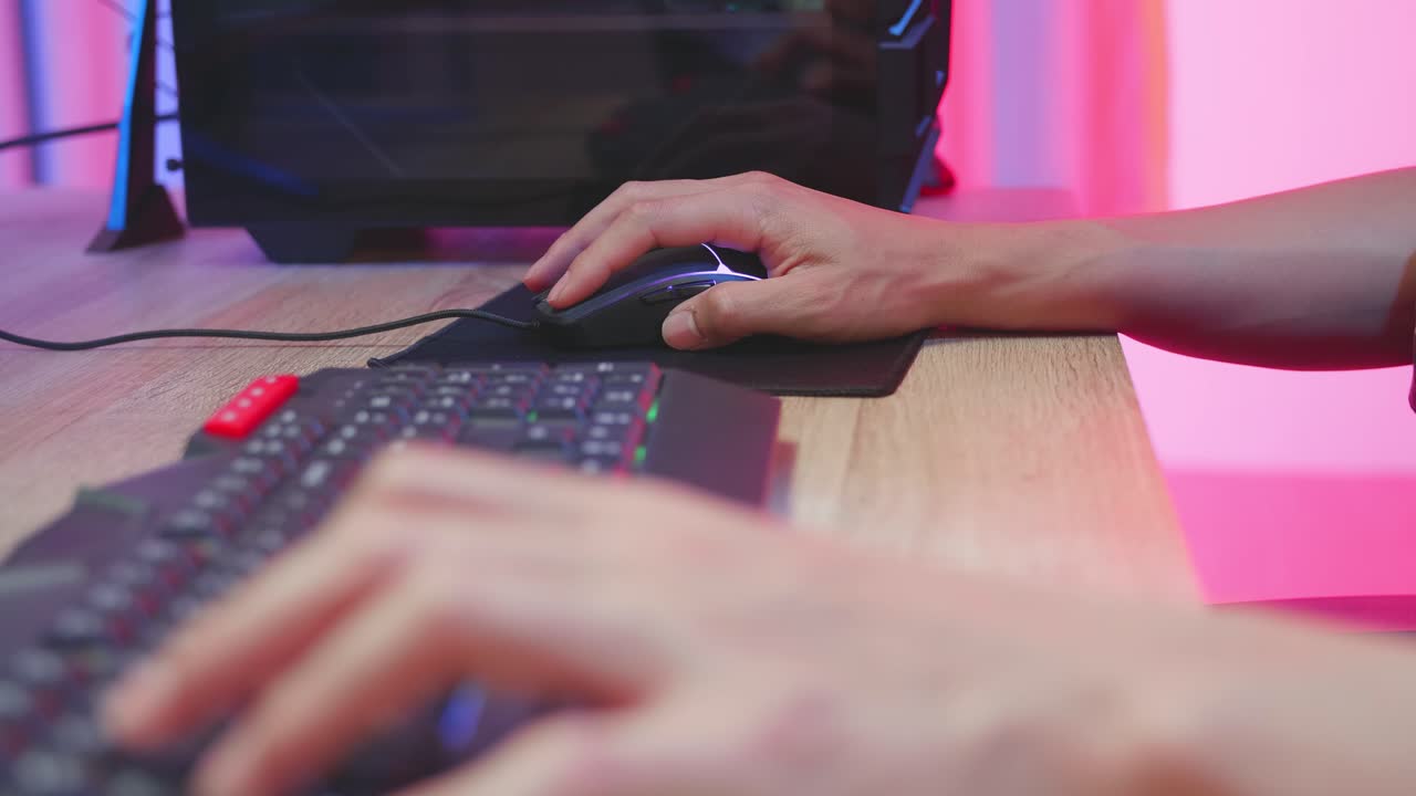 Hands Of Gamer Man Playing Video Game