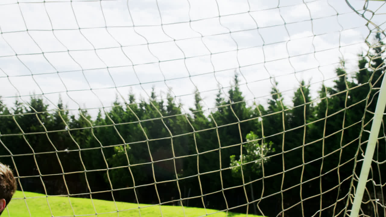 Goalkeeper misses a save in the field