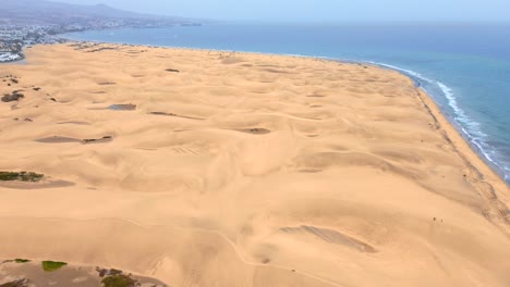 sand dunes desert against seascape in maspalomas gran canaria deserts near seashore