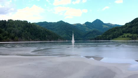 Flooded-Church-In-The-Middle-Of-Contaminated-Lake-In-Abandoned-Village-Of-Geamana-In-Romania