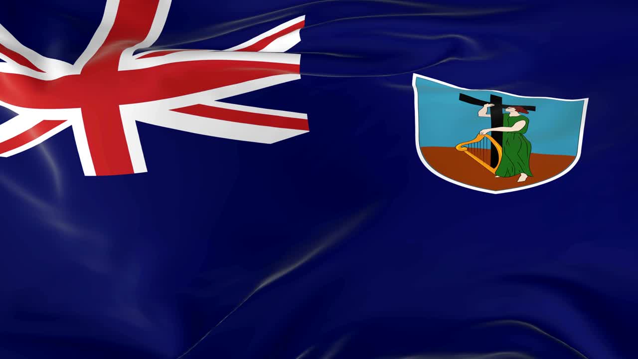 배경으로 루프 발을 흔들고 있는 몬테세라트