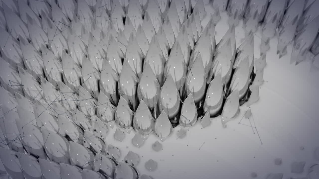 하 바탕에 다채로운 선과 디지털 트리의 애니메이션