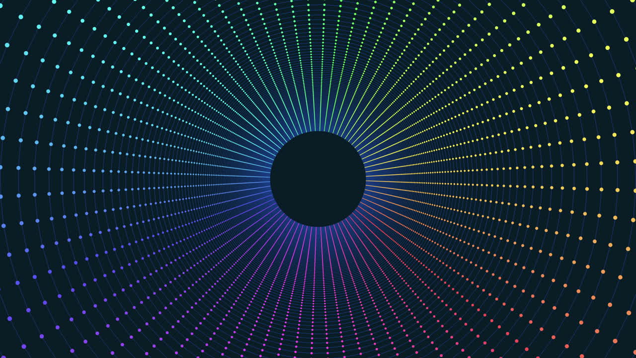 Neon dots and circle hole in dark galaxy 1