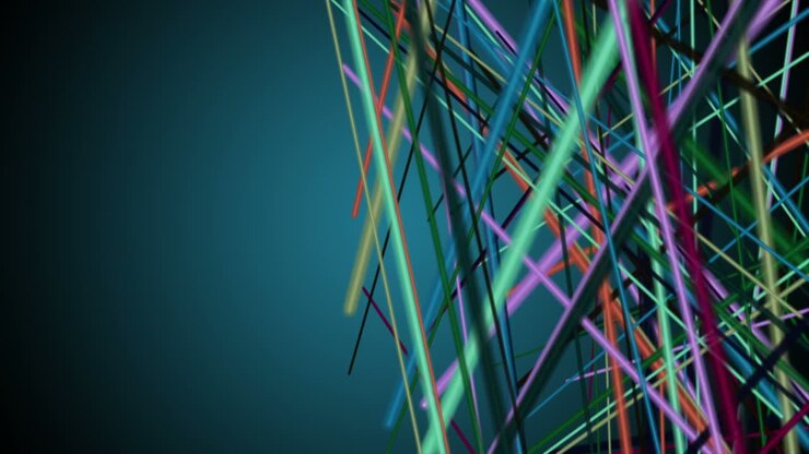 Fantastic animation with stripe objects in slow motion, 4096x2304 loop 4K