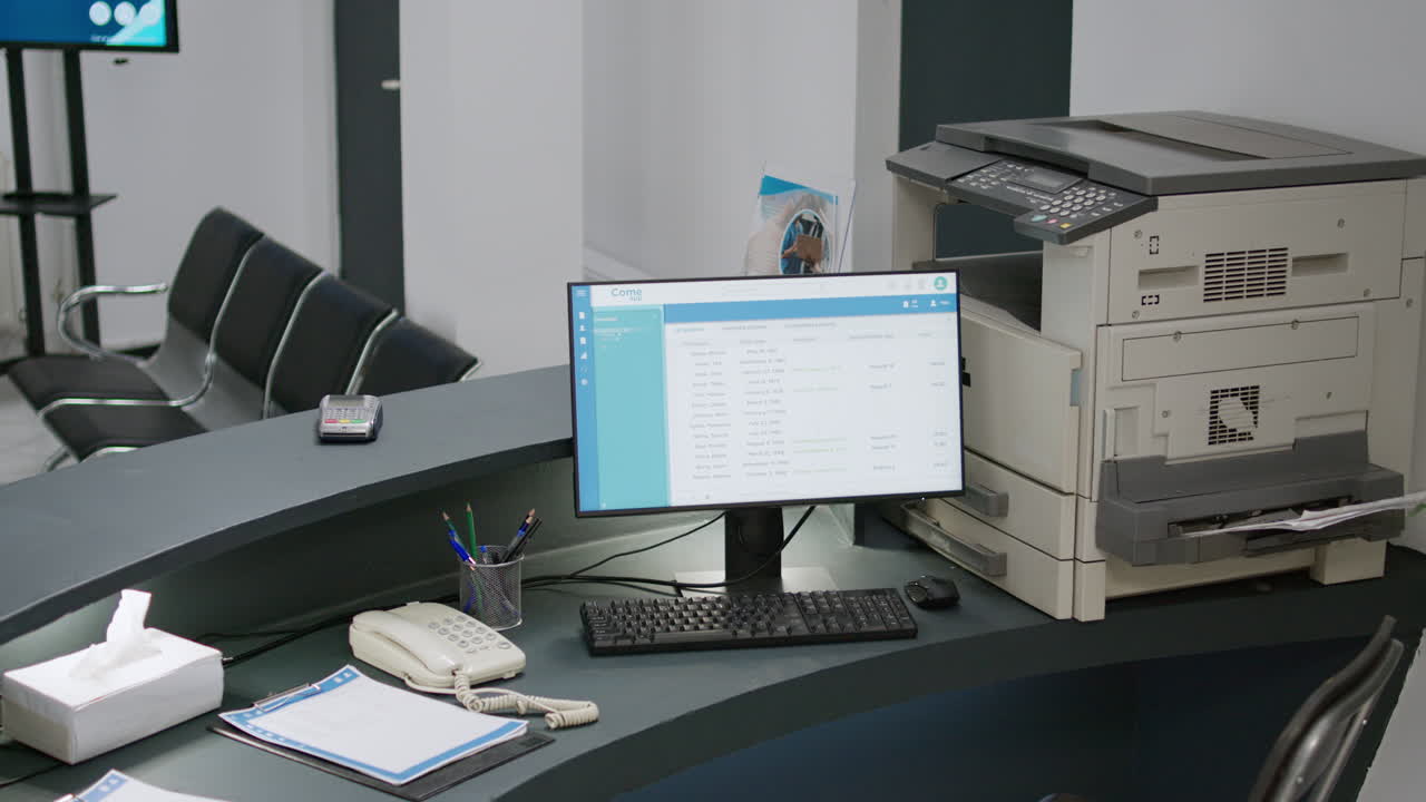 Office equipment on a desk