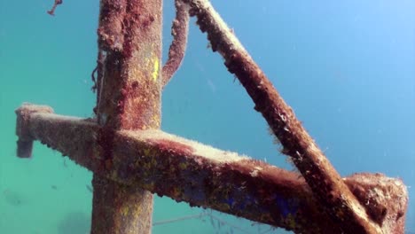 Wooden-boat-underwater