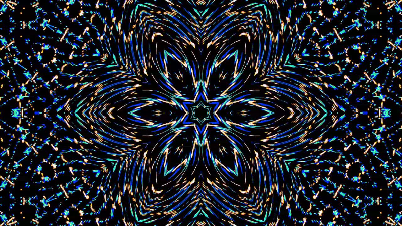 abstract caleidoscopio brillante hermosa línea roja azul movimiento suave con movimiento de luz brillante