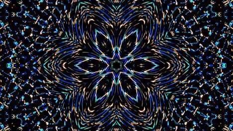 Abstract kaleidoscope shining beautiful red blue line smooth motion with shining light motion