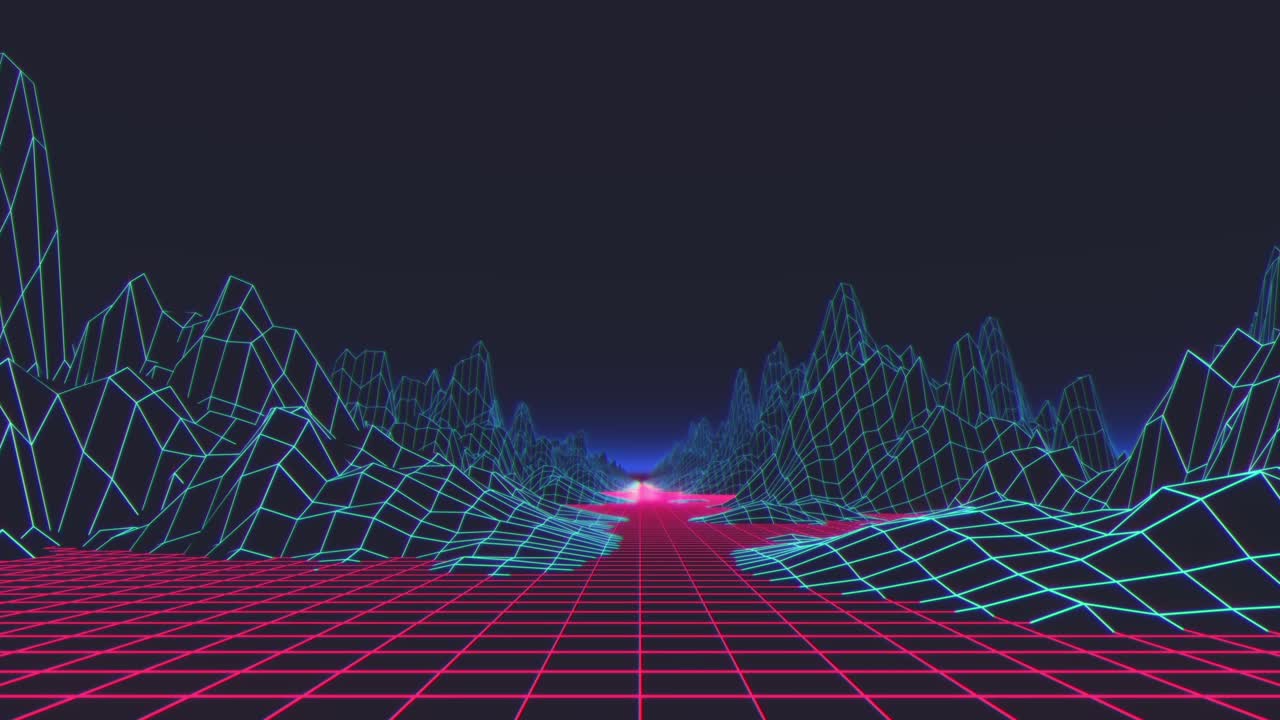 80s Retro Futurism Background (Loop)