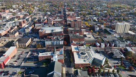 vista alta del centro de hagerstown, en el estado de maryland