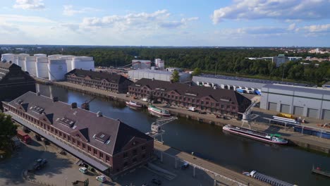 westhafen berlin city harbor port at river