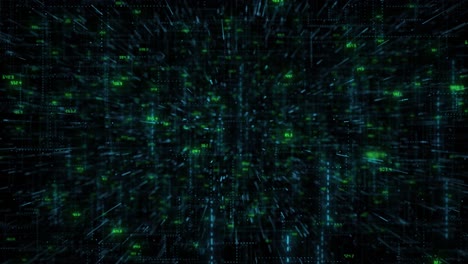 cyber big data flow particles pattern digital neural network concept of ai artificial intelligence