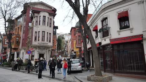 street scene in istanbul's historical district