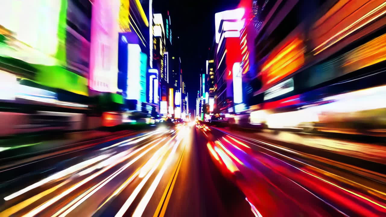 luces nocturnas de la ciudad movimiento borroso