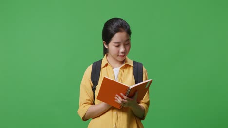 student reading a book